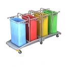 Wózek Sp.Aqua na odpady z tworzywa z 4 wor.120l
